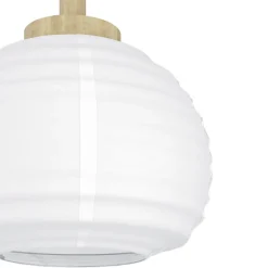 Eglo SUMMERHILL hanglamp staal, hout wit, bruin / papier wit H: 1100 mm Online