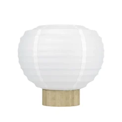 Eglo SUMMERHILL Tafellampen hout, staal bruin / papier wit H: 200 mm | Ø 225 mm Clearance