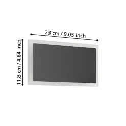 Eglo TALAMELLO 1 Wandlamp staal zwart / Kunststof satijn H: 120 mm New