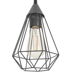 Eglo TARBES hanglamp Kunststof zwart / staal zwart H: 1100 mm | Ø 175 mm New