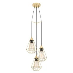 Eglo TARBES hanglamp staal geelkoper-geborsteld H: 1300 mm | Ø 355 mm Best