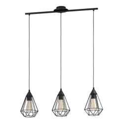 Eglo TARBES hanglamp staal zwart / staal zwart H: 1100 mm