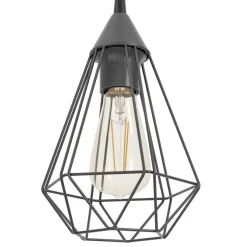 Eglo TARBES hanglamp staal zwart / staal zwart H: 1100 mm