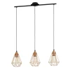 Eglo TARBES hanglamp staal zwart / staal koperkleuren H: 1100 mm Outlet
