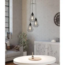 Eglo TARBES hanglamp staal zwart / staal zwart H: 1100 mm | Ø 310 mm Sale