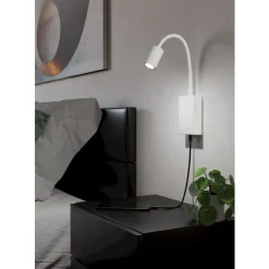 Eglo TAZZOLI Wandlamp staal, kunststof wit H: 300 mm Sale