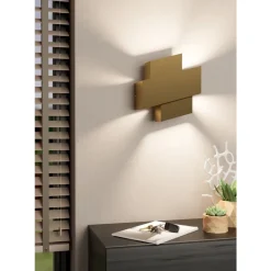 Eglo TIMPAROSSA Wandlamp staal goudkleuren H: 220 mm Outlet