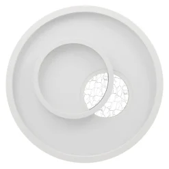 Eglo TIRIOLO Wand-/plafondlamp staal, kunststof wit, zilver H: 60 mm | Ø 380 mm Sale