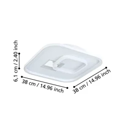 Eglo TIRIOLO Wand-/plafondlamp staal, kunststof wit, zilver H: 60 mm Online