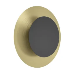 Eglo TOCINA Wandlamp staal zwart, geborsteld messing Ø 240 mm Discount