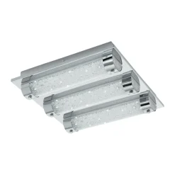 Eglo TOLORICO Wand-/plafondlamp roestvast staal chroom / kunststof, kristal helder H: 75 mm New