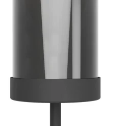 Eglo TOOTHILL Staande lampen staal zwart / glas gestoomd zwart-transparant H: 1535 mm | Ø 105 mm Best