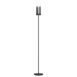 Eglo TOOTHILL Staande lampen staal zwart / glas gestoomd zwart-transparant H: 1535 mm | Ø 105 mm Best