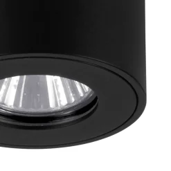 Eglo TORRECOLA Plafondarmaturen aluminium, kunststof zwart / Glas helder H: 95 mm | Ø 80 mm New