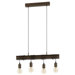 Eglo TOWNSHEND 4 hanglamp staal antiek bruin, zwart H: 1100 mm Hot