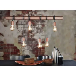 Eglo TOWNSHEND 4 hanglamp staal antiek bruin, zwart H: 1100 mm Outlet