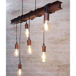 Eglo TOWNSHEND 4 hanglamp staal antiek bruin, zwart H: 1100 mm Outlet