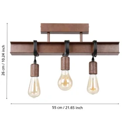 Eglo TOWNSHEND 4 Plafondarmaturen staal antiek-bruin H: 260 mm Best
