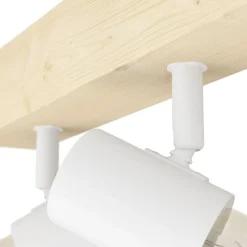 Eglo TOWNSHEND 3 spot hout, staal bruin, wit Clearance