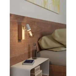 Eglo TOWNSHEND 3 spot hout, staal bruin, wit Online