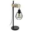 Eglo TOWNSHEND 5 Tafellampen staal, hout zwart, bruin H: 500 mm Clearance