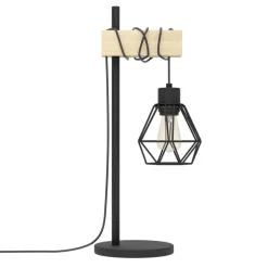 Eglo TOWNSHEND 5 Tafellampen staal, hout zwart, bruin H: 500 mm Clearance