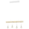 Eglo TOWNSHEND hanglamp staal wit / Hout bruin H: 1100 mm Outlet