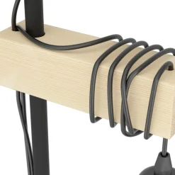 Eglo TOWNSHEND Staande lampen staal, hout zwart, bruin H: 1665 mm New