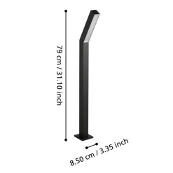 Eglo UGENTO Staande lampen aluminium, staal zwart / Kunststof wit H: 790 mm Clearance