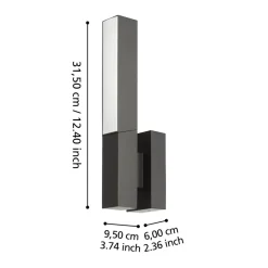 Eglo UGENTO Wandlamp staal zwart / Kunststof wit H: 315 mm Online