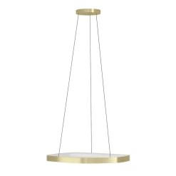 Eglo VALLEROSA hanglamp aluminium, staal geelkoper-geborsteld / Kunststof wit H: 1100 mm | Ø 580 mm New