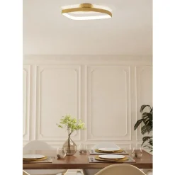 Eglo VALLEROSA Plafondarmaturen aluminium, staal geelkoper-geborsteld / Kunststof wit H: 75 mm Online