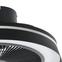 Eglo VALLONIA Ventilator met licht ABS zwart-mat / acryl melkkleurig H: 210 mm | Ø 480 mm Online