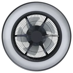 Eglo VALLONIA Ventilator met licht ABS zwart-mat / acryl melkkleurig H: 210 mm | Ø 480 mm Online