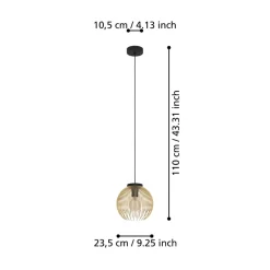 Eglo VENEZUELA hanglamp staal zwart, goud H: 1100 mm | Ø 235 mm Sale