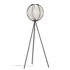 Eglo WAVERTON Staande lamp staal zwart / textiel, hout wit, zwart H: 1430 mm | Ø 400 mm Sale