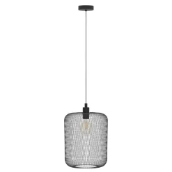Eglo WRINGTON hanglamp staal zwart H: 1100 mm | Ø 300 mm Clearance