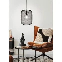 Eglo WRINGTON hanglamp staal zwart H: 1100 mm | Ø 300 mm Clearance