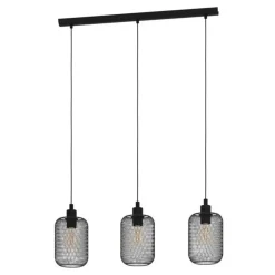 Eglo WRINGTON PENDEL 3xE27 L740 ZWART GAAS Hot