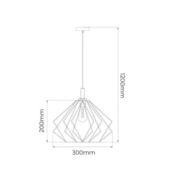 Fantasia ANGULO pendel 1x E27 zwart Hot