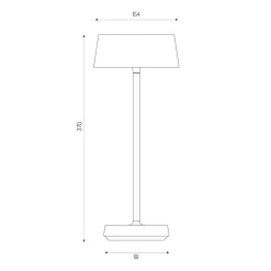 Fantasia ARGIA LED 2W 230Lm IP44, herlaadbaar, batterij inclusief, zwart