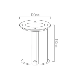 Fantasia ATLANTIS II floorspot round GU10 IP67 (excl.lamp) Outlet