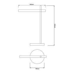 Fantasia AXION LED tafellamp 7,5W 3000K zwart dimbaar Online