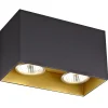 Fantasia BABAR Plafondlicht zwart / goud vierkant 2xGU10 excl (max 50W) Outlet