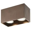 Fantasia BABAR Plafondlicht geborsteld brons vierkant 2xGU10 excl (max 50W) Clearance