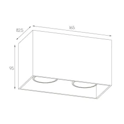 Fantasia BABAR Plafondlicht wit vierkant 2xGU10 excl (max 50W) Hot