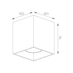 Fantasia BABAR Plafondlicht zwart / goud vierkant 1xGU10 excl (max 50W) Best