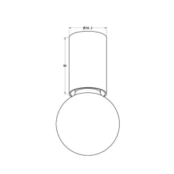 Fantasia BABU Plafondlicht geborsteld brons, 1x E27 excl (Ø56x90) Clearance
