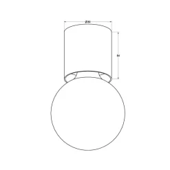 Fantasia BABU Plafondlicht geborsteld goud 1x E27 excl (Ø80x84) Outlet