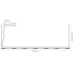 Fantasia BATON LED 51W 3000K Pendel 2400mm Discount